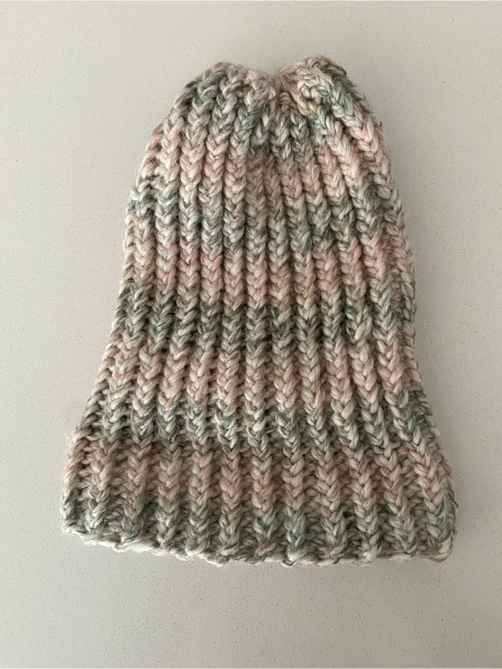 Chunky Ribbed Hand Knit Beanie - Picture 3 of 7